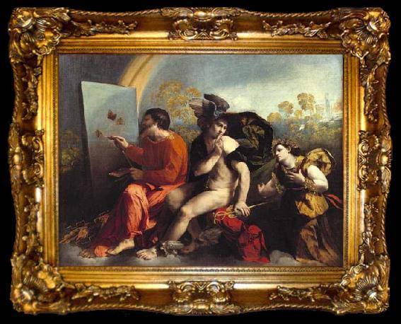 framed  Dosso Dossi Jupiter, Mercury and Virtue, ta009-2